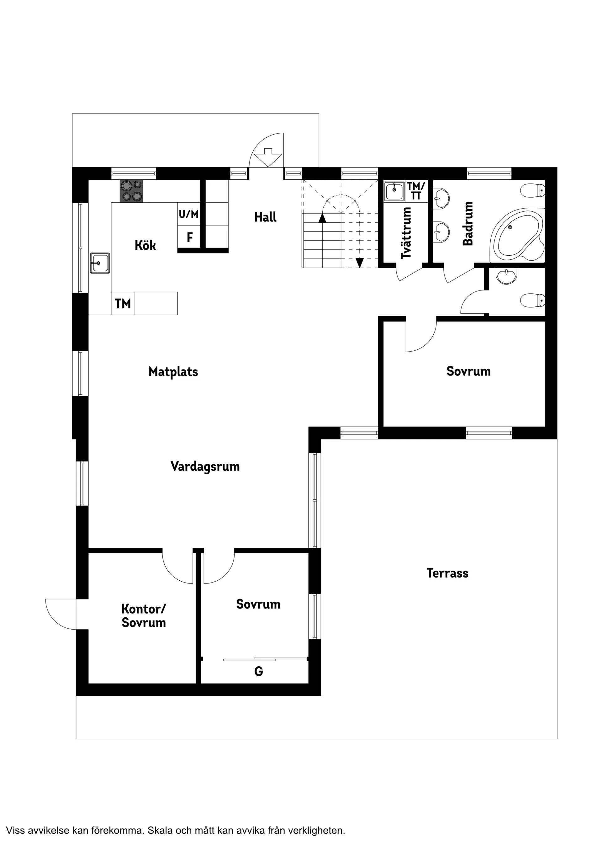 Stor och trevlig familjevilla med gästhus och fina uteplatser!