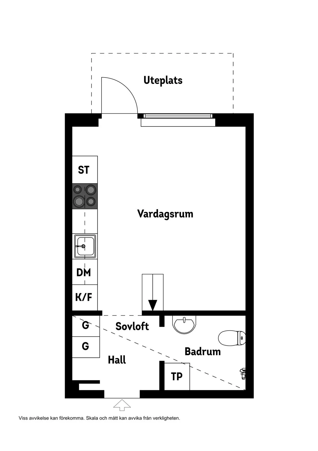 Stilsäker 1:a med loft och uteplats i söderläge mitt i centrala Gustavsberg!