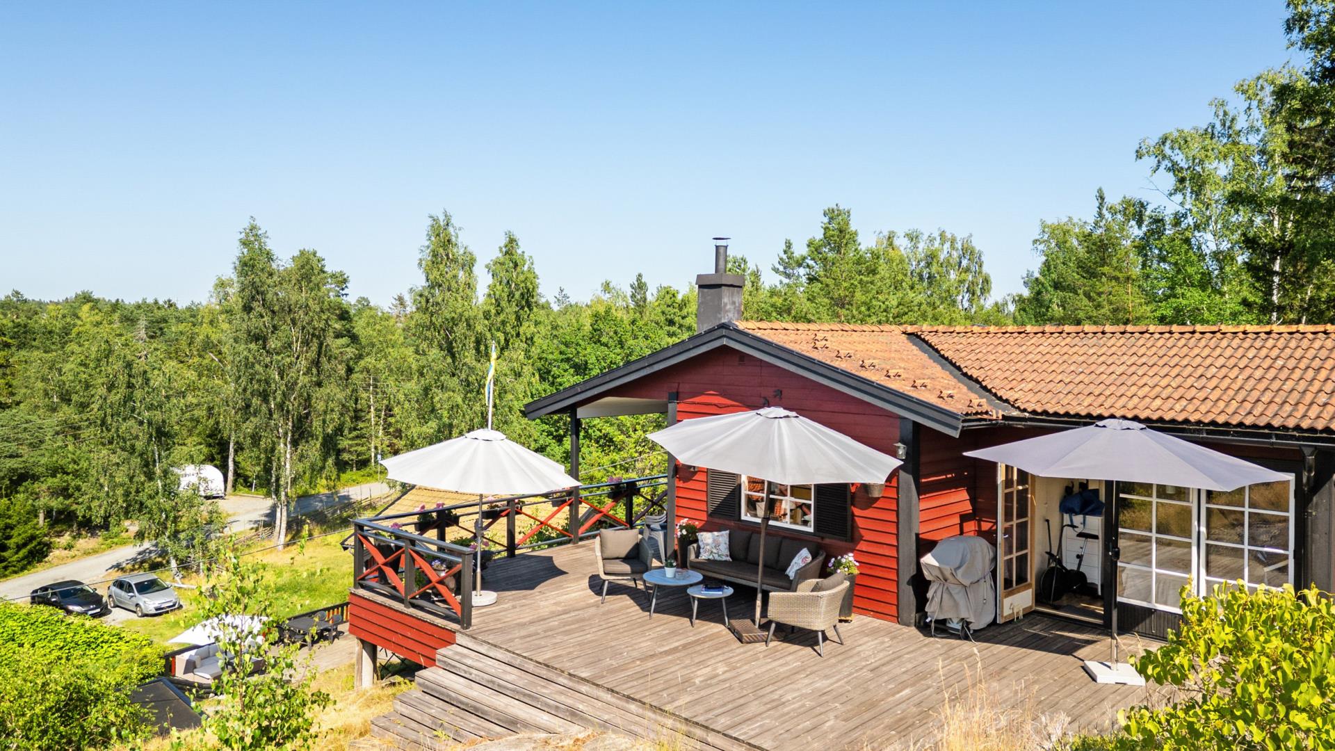 Högt belägen skärgårdsidyll med gästhus och magiska solnedgångar!