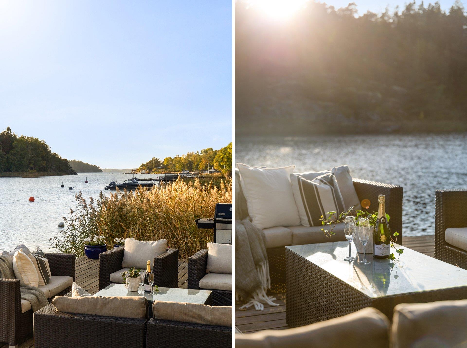 Sjötomt med egen strand och soligt söderläge på Norra Lagnö